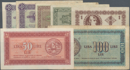 Yugoslavia / Jugoslavien: Istria, Fiume & Slovenian Coast Set With 7 Banknotes With 1, 5, 10, 2x 20, - Yugoslavia