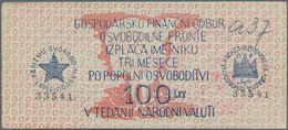 Yugoslavia / Jugoslavien: State Financial Department, Liberation Front 50 And 100 Lit ND(1944), P.S1 - Jugoslawien