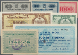 Yugoslavia / Jugoslavien: Huge Lot With 33 Regional And Local Issues, Comprising 1, 10 And 100 Dinar - Yugoslavia