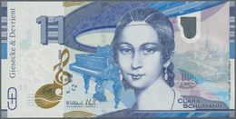 Testbanknoten: Hybrid Testnote "Clara Schumann" 2011 Printed By Giesecke & Devrient With Many Differ - Ficción & Especímenes