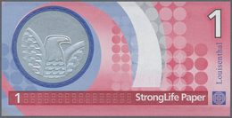 Testbanknoten: Test Note Louisenthal “1 – StrongLife Paper” With Syntech-Substrate. Condition: UNC - Fiktive & Specimen