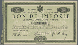 Romania / Rumänien: Set With 2 Pcs. BON DE IMPOZIT 500 And 1000 Lei 1933, P.NL In UNC Condition. (2 - Roemenië