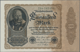 Deutschland - Deutsches Reich Bis 1945: 1000 Mark 1922, Ro.81b, Nicht Verausgabt, In Kassenfrischer - Otros & Sin Clasificación