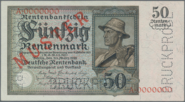 Deutschland - Deutsches Reich Bis 1945: 50 Rentenmark 1925 Muster, Ro.162M, Roter Überdruck "Muster" - Otros & Sin Clasificación