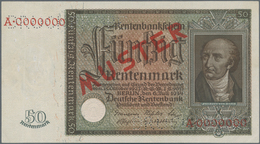 Deutschland - Deutsches Reich Bis 1945: 50 Rentenmark 1934 "Freiherr Vom Stein" Muster, Ro.165M Mit - Otros & Sin Clasificación