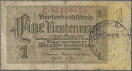 Deutschland - Deutsches Reich Bis 1945: Kleines Lot Mit 12 Belgischen Abstempelungen Auf 1 Rentenmar - Other & Unclassified