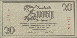 Deutschland - Deutsches Reich Bis 1945: Sächsische Staatsbank 1945, 20 Reichsmark, 26.4.1945, Serie - Andere & Zonder Classificatie