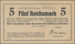 Deutschland - Alliierte Miltärbehörde + Ausgaben 1945-1948: Stollberg (Sachsen), Landkreis, 5 Reichs - Otros & Sin Clasificación