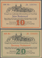 Deutschland - Alliierte Miltärbehörde + Ausgaben 1945-1948: Schwarzenberg, Landkreis, 10, 20 Reichsm - Autres & Non Classés