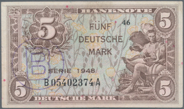 Deutschland - Bank Deutscher Länder + Bundesrepublik Deutschland: 5 DM 1948 Mit Stempel "B" Für West - Other & Unclassified