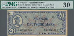 Deutschland - Bank Deutscher Länder + Bundesrepublik Deutschland: 20 DM 1948 Mit Stempel "B" Für Wes - Other & Unclassified