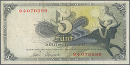Deutschland - Bank Deutscher Länder + Bundesrepublik Deutschland: 5 DM 1948 Ersatznote Mit Kreuzster - Other & Unclassified