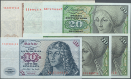 Deutschland - Bank Deutscher Länder + Bundesrepublik Deutschland: Sehr Schönes Lot Mit 6 Banknoten, - Altri & Non Classificati