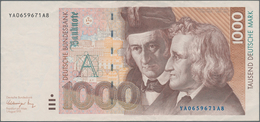 Deutschland - Bank Deutscher Länder + Bundesrepublik Deutschland: 1000 DM 1991 Ersatznote Serie "YA/ - Other & Unclassified