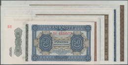 Deutschland - DDR: Banknotensatz 1948 Von 50 Pfennig Bis 1000 Mark, Ro.339-347 In Kassenfrischer Erh - Sonstige & Ohne Zuordnung