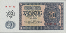 Deutschland - DDR: 20 Mark 1955 (1980) Mit Maschinenstempelaufdruck "Militärgeld", Ro.376b In Kassen - Andere & Zonder Classificatie