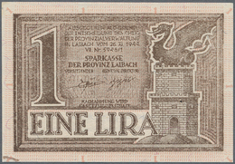 Deutschland - Nebengebiete Deutsches Reich: Sparkasse Laibach 1 Lira 1944, Ro.618, Minimal Bestoßene - Sonstige & Ohne Zuordnung