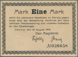 Deutschland - Nebengebiete Deutsches Reich: Danzig - Magistrat Der Stadt 1 Mark 1914 Mit Rückseitige - Other & Unclassified