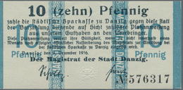 Deutschland - Nebengebiete Deutsches Reich: Der Magistrat Der Stadt Danzig 10 Und 50 Pfennig 1916, B - Other & Unclassified