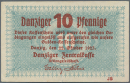 Deutschland - Nebengebiete Deutsches Reich: Danzig, Zentralkasse 10 Pfennig 1923, Ro.814a, Winziger - Altri & Non Classificati