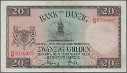 Deutschland - Nebengebiete Deutsches Reich: Danzig - Bank Von Danzig, 20 Gulden 02.01.1932, Ro.842c, - Andere & Zonder Classificatie