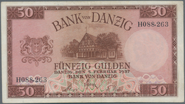 Deutschland - Nebengebiete Deutsches Reich: Danzig - Bank Von Danzig, 50 Gulden 05.02.1937, Ro.843, - Autres & Non Classés