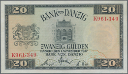 Deutschland - Nebengebiete Deutsches Reich: Bank Von Danzig 20 Gulden 1. November 1937, Serie „K“, R - Other & Unclassified