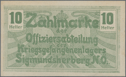 Deutschland - Konzentrations- Und Kriegsgefangenenlager: Sigmundsherberg POW Camp Money WW I, 20 Set - Autres & Non Classés