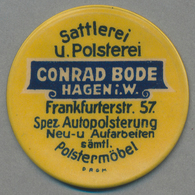 Deutschland - Briefmarkennotgeld: HAGEN, Conrad Bode, Sattlerei Und Polsterei, 25 Pf. Ziffer, Zellul - Sonstige & Ohne Zuordnung