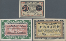 Deutschland - Notgeld - Bayern: Pasing, Kinderhilfs-Notgeld, 50 Pf. Vs. / 1 Mark Rs., Druckprobe, Er - [11] Local Banknote Issues