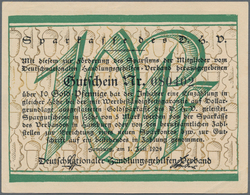 Deutschland - Notgeld - Hamburg: Hamburg, Deutschnationaler Handlungsgehilfenverband, 10 Pf. (Gold), - [11] Local Banknote Issues