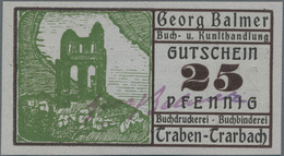 Deutschland - Notgeld - Rheinland: Traben-Trarbach, Buchhandlung Georg Balmer, 25, 50 Pf., 15.7.1921 - [11] Local Banknote Issues