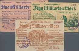 Deutschland - Notgeld - Schleswig-Holstein: Helgoland, Landgemeinde, 1, 10, 50 Mrd. Mark, 29.10.1923 - [11] Local Banknote Issues