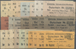 Deutschland - Notgeld - Westfalen: Herne, Magistrat, 5 (4), 10 (2), 50 (4, Dabei Type A Mit KN Und P - Other & Unclassified
