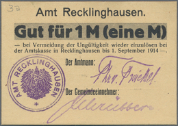 Deutschland - Notgeld - Westfalen: Recklinghausen, Amtmann Und Gemeindeeinnehmer, 1 M., Neudruck, Oh - Autres & Non Classés