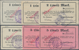 Deutschland - Notgeld - Westfalen: Wanne, Amtmann Und Amtrentmeister, 1, 2, 5 Mark, 7.8.1914, Jeweil - Other & Unclassified