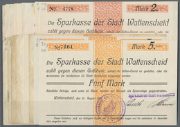 Deutschland - Notgeld - Westfalen: Wattenscheid, Sparkasse Der Stadt, 50 Pf. (4), 1 (6), 2 (5), 5 (3 - Sonstige & Ohne Zuordnung