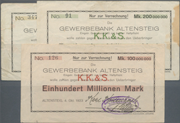 Deutschland - Notgeld - Württemberg: Altensteig, Karl Kaltenbach, 5 Mio. Mark, 1.9.1923; 100 Mio. Ma - [11] Lokale Uitgaven