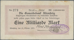 Deutschland - Notgeld - Württemberg: Altensteig, Karl Kaltenbach, 1 Mrd. Mark, 18.10.1923, Kundensch - [11] Local Banknote Issues