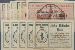 Deutschland - Notgeld - Württemberg: Böckingen, Stadtgemeinde, 1, 5, 10, 20, 50 Mrd. Mark, 25.10.192 - [11] Local Banknote Issues