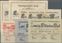Deutschland - Notgeld - Württemberg: Calw, Stadt, 500 Tsd, 1 Mio. Mark, 10.8.1923; 1 Mio. Mark, 20.8 - [11] Local Banknote Issues