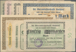 Deutschland - Notgeld - Württemberg: Gaildorf, Oberamtssparkasse, 100, 500 Tsd., 1 Mio. Mark, 10.8.1 - [11] Local Banknote Issues