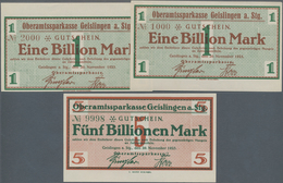 Deutschland - Notgeld - Württemberg: Geislingen, Oberamtssparkasse, 1 Billion Mark, Drfa. "MAURER'SC - [11] Local Banknote Issues