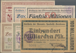 Deutschland - Notgeld - Württemberg: Gerabronn, Oberamtssparkasse, 5, 20, 50 Mio. Mark, 31.8.1923, 2 - Lokale Ausgaben