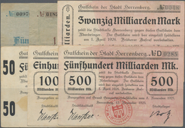 Deutschland - Notgeld - Württemberg: Herrenberg, Stadt, 500 Tsd., 1 Mio. Mark, 20.8.1923; 20, 50 Mrd - Lokale Ausgaben