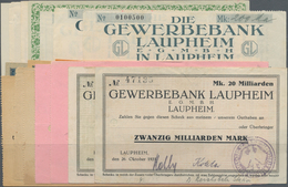 Deutschland - Notgeld - Württemberg: Laupheim, Stadt, 5, 10, 50 Pf., 15.5.1917; 2 X 50 Pf., 5.7.1919 - Lokale Ausgaben