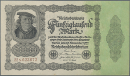 Deutschland - Deutsches Reich Bis 1945: 13 Original Verpackte Bündel Zu Je 20 Banknoten 50.000 Mark - Autres & Non Classés