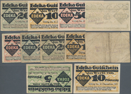 Deutschland - Notgeld - Sonstige: EDEKA, 42 EDEKA-Gutscheine Zu 5, 10, 20 Und 50 Pfennig. Enthalten - [11] Local Banknote Issues