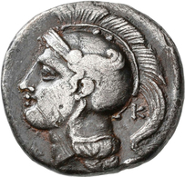 Lukanien: Velia (=Hyele): Didrachme Ca. 305-290 V. Chr.; 7,3 G. Kopf Der Athena Nach Links / ΥΕΛΗΤΩΝ - Grecques