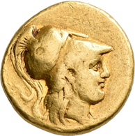 Makedonien - Könige: Alexander III., Der Große 336-323 V. Chr.: Gold-Stater, Av: Athenakopf Mit Kori - Griechische Münzen